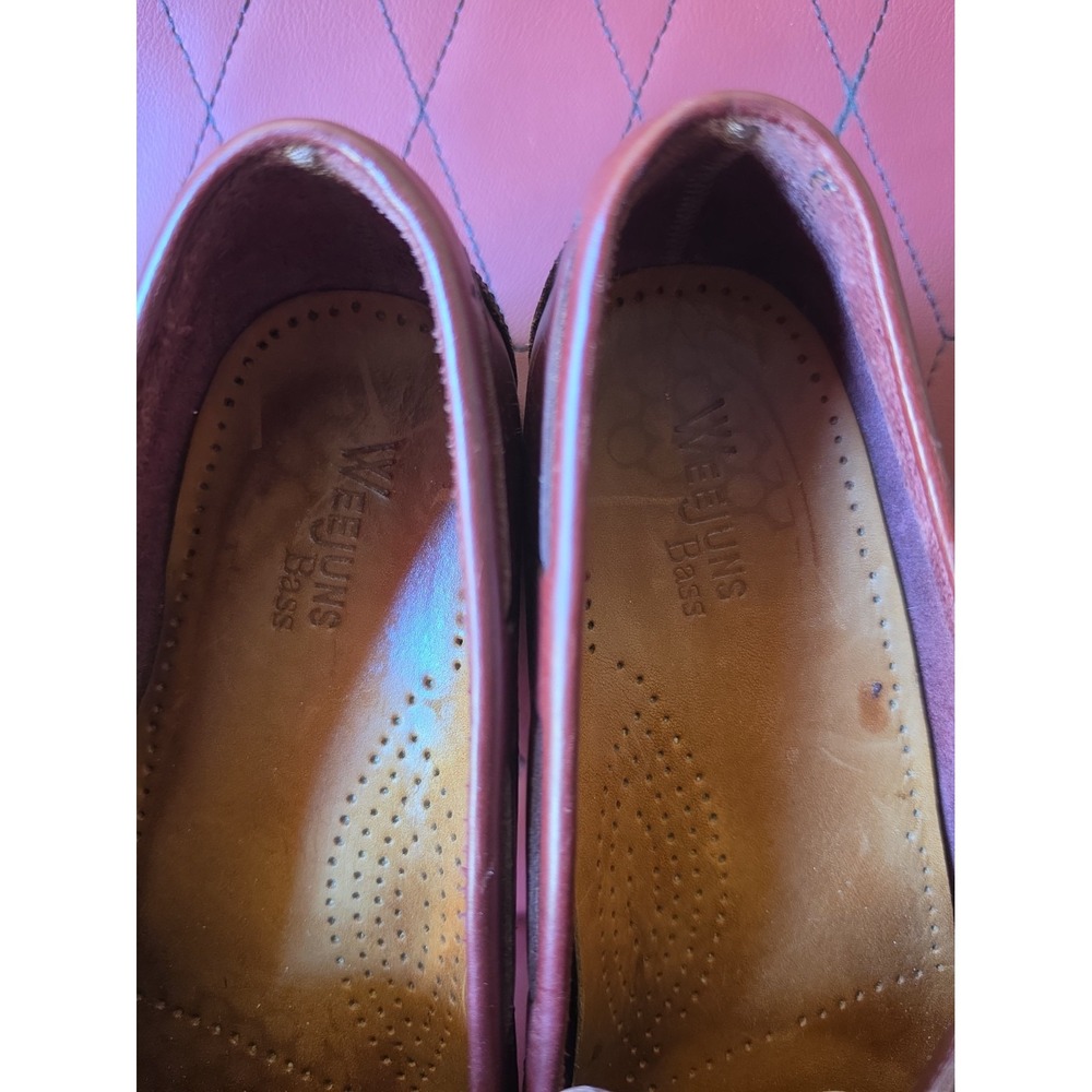 Bass Weejuns Marietta II Burgundy Leather Tassel Loafers 8 women's - Picture 4 of 7